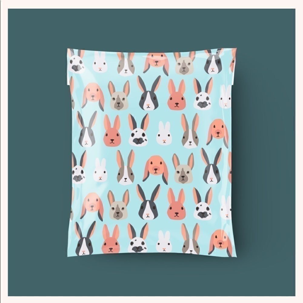 Poly Mailers MIX BUNNIES 6x9 10x13 12,5x15 35pcs